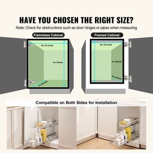 Cajones de Acero Resistentes de 12'' de Ancho x 21'' de Profundidad x 15'' de Alto, Estantes Extraíbles para Despensa, Organizador de Gabinete con Cajones Deslizantes - Product Image 2