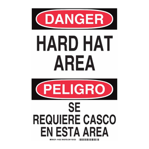 Panneau de signalisation bilingue « Danger » pour chantiers intérieurs et extérieurs - Product Image 1