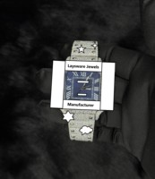Montre personnalisée de luxe sertie de diamants VVS Moissanite, en acier inoxydable, avec verre en cristal, mouvement mécanique automatique analogique, 41 mm