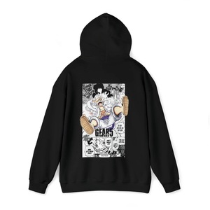 เสื้อฮู้ดโอเวอร์ไซส์ผ้าฟลีซปักลายวันพีซ 100% ผ้าฝ้าย สำหรับผู้ชายและผู้หญิง - Product Image 5