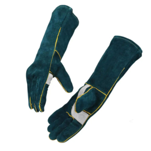 Extra Long Sleeves Anti-Vibration Anti-Slip Leather TIG Welding <b>Gloves</b> Full Thumb Heavy Duty Heat Resistant Safety Cuff - Product Image 2