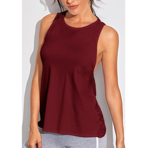 Débardeur Sculptant Sans Manches Femme Qualité Supérieure Respirant Séchage Rapide Polyester/Coton Sport Décontracté - Product Image 1