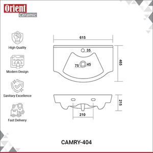 Affordable Price Premium Quality Home and Restaurant Usage Ceramic Sanitary Ware White Wall Mounted Wash <b>Basin</b> Sink for Sale - Product Image 3