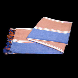 Serviette de bain décorative en coton Fouta, design rayé élégant, écologique, séchage rapide, tailles et couleurs personnalisables, en promotion - Product Image 1