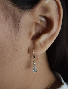 Elegant 1.58 Ct Lab Grown Diamond Stud <b>Earrings</b> 14K Solid Gold Pear Teardrop Engagement Wedding IGI Certified Gift Women - Product Image 6