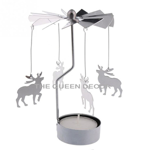 Rustic farmhouse style metal Christmas decorative candle holder distressed Blank Sublimation Christmas <b>Tea</b> <b>Lighting</b> Holder - Product Image 5