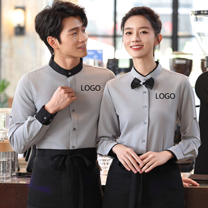 Uniforme de Restaurante para Personal, Duradero, Transpirable, de Algodón, Manga Larga, Ropa de Trabajo con Bordado Personalizado para Personal de Hotel, Cafetería, Bistro y Restaurante - Product Image 5
