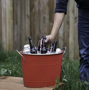 Modern Shiny Galvanized Ice <b>Bucket</b> Beverage Holder with 5L Capacity Portable Design Keeps Party Drinks Chilled Wholesale Prices - Product Image 2