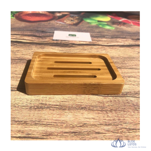 Support à Savon en Bambou Moderne Écologique, Plateau de Rangement pour Salle de Bain et Douche – Nouveauté du Blue Lotus - Product Image 1