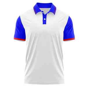 Polo de golf para hombre de mezcla de algodón de alto rendimiento, listo para sublimación, con cremallera de un cuarto, cuello vuelto, tejido suave, atlético, elegante e informal. - Product Image 6
