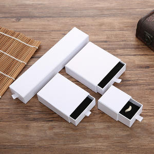 Eco-friendly Cardboard Modern Square Drawer Jewelry <b>Box</b> with Custom Logo for Bracelet Ring <b>Earring</b> Necklace Storage Packaging - Product Image 4