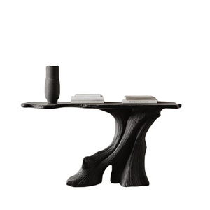 Reclaimed wood <b>black</b> <b>console</b> table rustic wooden entry way table furniture handcrafted refined wall table unique home decor - Product Image 1