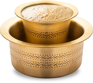 Traditional Chinese Brass Coffee Dabara Set Metal <b>Drinkware</b> with Decorative Pattern - Product Image 1