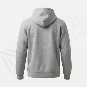 Sweat à capuche pour homme 100% coton, tissu molletonné français, qualité supérieure, poids lourd, coupe ample, logo personnalisé, doux, chaud, vêtements d'hiver - Product Image 2