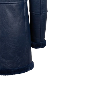 Genuine Leather <b>Shearling</b> Aviator <b>Jacket</b> for <b>Men</b> Premium Winter Fur Coat Warm Durable Stylish Biker Outerwear Everyday Wear - Product Image 1