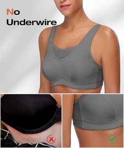 Women's <b>Plus</b> <b>Size</b> Quick-Dry Breathable Anti-Bacterial Spandex/Nylon <b>Sports</b> <b>Bra</b> for Gym Yoga Running Front Customized S-4xL <b>Sizes</b> - Product Image 4