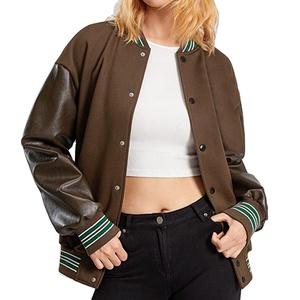 Customized Logo Printing <b>Women</b> Varsity <b>Jackets</b> High Quality Varsity <b>Jacket</b> Manufacturer Custom Wholesale Embroidery Winter Wear - Product Image 2