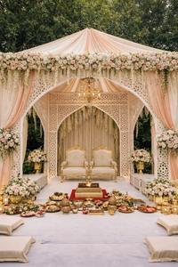 Dreamy Asian Wedding Contemporary <b>Mirror</b> Mandap Arabic Theme Wedding Stage Wall Panels <b>Lightweight</b> Customized Size New Arrival - Product Image 3