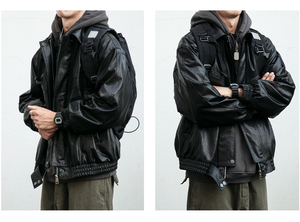 2026 New Custom Design High Quality <b>Leather</b> <b>Jacket</b> Wholesale Price <b>Men</b> <b>Leather</b> <b>Jacket</b> Custom Logo and four Pockets - Product Image 3