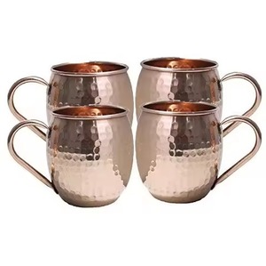Copper <b>Mugs</b> With Gold Handles Vintage Style <b>Double</b> <b>Wall</b> Drinkware For Dining - Product Image 6