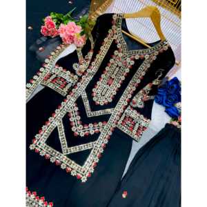 Conjunto de Top, Pantalón y Dupatta para Mujer con Elegante Bordado - Product Image 4