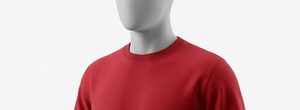 เสื้อสเวตเชิ้ตคอกลมสีแดงสำหรับผู้ชาย ทรงปกติ ผ้าถัก สีพื้น สไตล์ลำลอง - Product Image 4