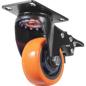 Ruote Girevoli con Piastra da 75mm, Set da 4, Blocco A/B, Silenziose, Resistenti, Capacità di Carico 250 Libbre, Blocco di Sicurezza in PVC, Personalizzabili - Product Image 4