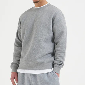 Sweat-shirt décontracté pour homme, sport d'hiver, coupe ajustée, en molleton bouclette épais 100% coton, écologique, tendance - Product Image 2