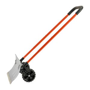 Pelle à neige à roues de 24 pouces avec lame angulaire bidirectionnelle et manche en bois réglable à 90 degrés - Product Image 6