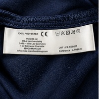 Étiquettes de lavage personnalisées en satin avec texte et symboles, étiquettes pour vêtements et accessoires