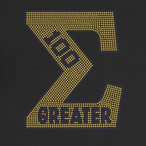Camiseta Negra con Pedrería Dorada de Sigma Gamma Rho 100, Manga Corta, Cuello Redondo, Gráfico de Letras Griegas Brillantes, Casual para Fraternidad - Product Image 3