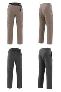 <b>Men's</b> Tactical Convertible Outdoor Softshell Pants Breathable Windproof Waterproof 100% <b>Nylon</b> PU Coated Belt Utility Pockets - Product Image 5