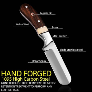 Cuchillo Resistente Hecho a Mano con Hoja de Acero al Carbono, Empuñadura Ergonómica, Construcción Robusta, Cuchillo de Caza de Acero al Carbono para Exteriores, Premium - Product Image 2