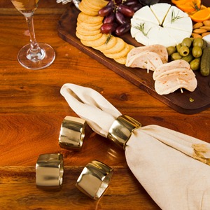 Anneau de serviette en métal classique, élégant accent de table pour mariage, maison, restaurant, fête, collection de fournitures de repas, accessoire d'hôtel - Product Image 5