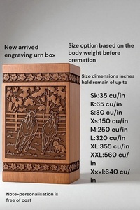 Handmade Personalized Engraved Wooden Pet Cremation Urn Eco-Friendly Durable <b>Memorial</b> Keepsake <b>Box</b> - Product Image 1