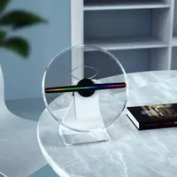 Proyector LED Recargable de Escritorio de 30 cm, Pantalla Holográfica 3D, Cubierta Protectora, Compatible con Android/iOS/PC, con Batería