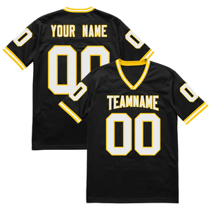 Maillot de football américain personnalisé avec broderie et impression, respirant, anti-UV, 100% polyester, manches courtes, meilleur design pour homme - Product Image 2