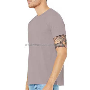 T-shirt pour homme à col rond en coton 100% Meilleure conception Vente chaude Couleurs personnalisées Bonne qualité T-shirt à anneau - Product Image 5