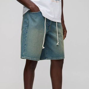 Shorts en jean pour homme, design tendance, toucher doux, déchirés, décontractés, séchage rapide, respirants, haute qualité, best-seller - Product Image 1
