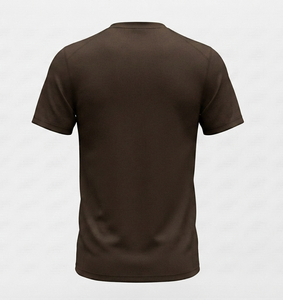 Men's Brown Short Sleeve Crew Neck <b>T</b>-<b>Shirt</b> Regular Fit 100% <b>Polyester</b> Solid Color All Seasons Breathable - Product Image 4