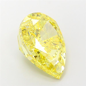 Diamant de laboratoire jaune vif taille poire certifié IGI 1,09 carat, excellente taille, pour monture de bijoux de créateur, bague de boutique - Product Image 3