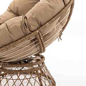 SWC-01 Fauteuil suspendu d'extérieur durable en rotin PE, chaise pivotante en forme d'œuf, meubles de jardin, balcon, terrasse pour villa - Product Image 3