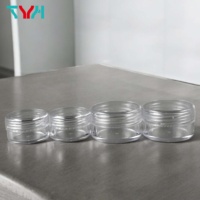 Pot cosmétique vide en plastique SAN de 10 ml, transparent, mini pot pour poudre libre, lotion, soin de la peau, crème pour les yeux, rouge à lèvres, écologique