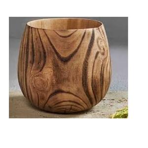 Jarrón Decorativo de Madera de Mango Tallado a Mano para Sala de Estar u Oficina, Regalos y Uso al por Mayor, Jarrón de Flores de Madera Ecológico - Product Image 1