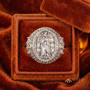 <b>Mens</b> <b>Silver</b> Tone Moissanite Baguette Cut Luxury Engagement Wedding Gift Hip Hop Statement <b>Ring</b> for <b>Men</b> Daily Wear - Product Image 2