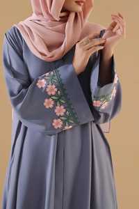 Muslim <b>Women's</b> Clothing <b>Arabic</b> Style Custom logo Modest Clothing <b>Women</b> Abaya Full Ankle Length OEM Service - Product Image 5