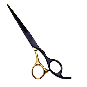 Ciseaux de coiffure professionnels en acier inoxydable 440C, lame tranchante, pour droitiers, manche long, poignée en acier inoxydable, usage en salon, 28 - Product Image 1