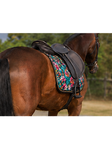 Tapis de selle d'équitation personnalisé imprimé tendance, confortable, en mousse polycoton antidérapant pour l'entraînement et le saut d'obstacles - Product Image 5