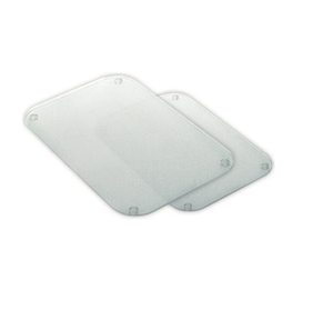 Planche à découper en acrylique de qualité supérieure, épaisseur 0,4 cm, antidérapante, passe au lave-vaisselle, couleur noir et argent - Product Image 2