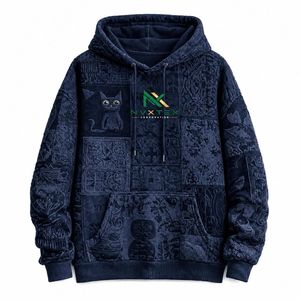 เสื้อฮู้ดดี้ผ้าควิลท์ลายปะติดปะต่อสำหรับฤดูหนาว พิมพ์ลายดิจิตอลทั้งตัว ผ้าโพลีเอสเตอร์/คอตตอนฟลีซ ทรงโอเวอร์ไซส์ น้ำหนัก 370 กรัม สำหรับทุกเพศ - Product Image 6